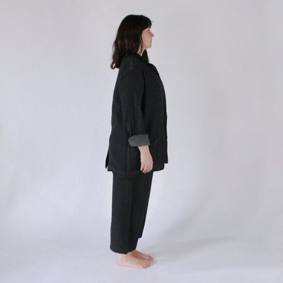 Ikikiz Pokoloko Crinkle Jacket Gauzy Oversized Boho Cardigan Sweater Jacket Coat - Picture 6 of 15